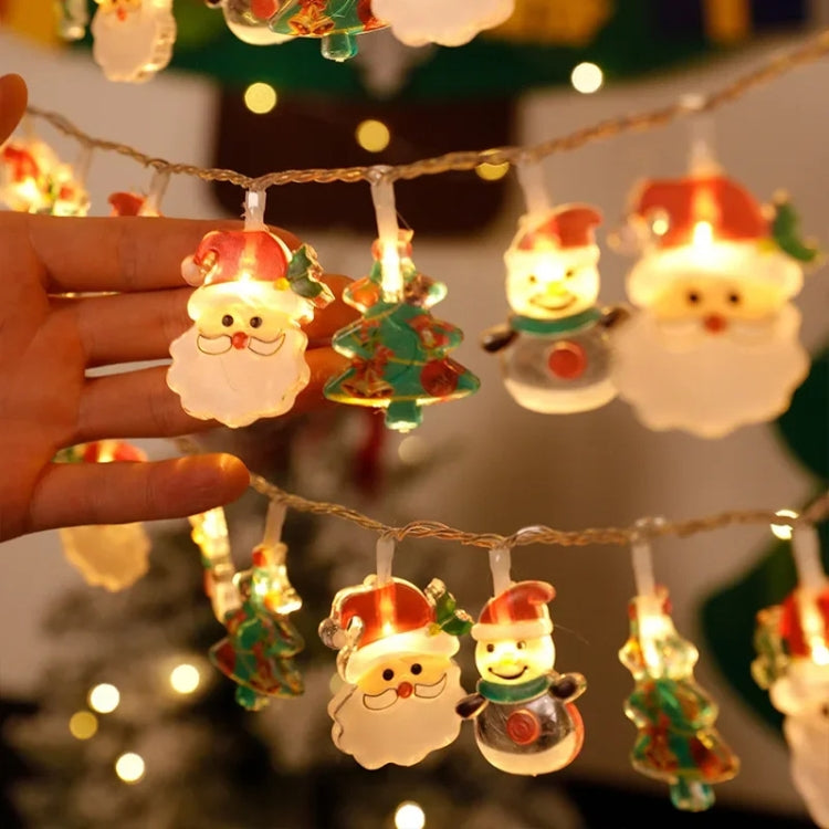 LED Christmas Lights String Christmas Tree Decoration Lamps Holiday Scene Decor, Length: 1.5m 10 Lights USB Constant Bright