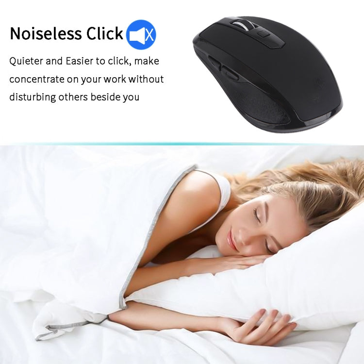 6-Keys Type-C/USB-C Laptop Office Game Silent Wireless Mouse - Black