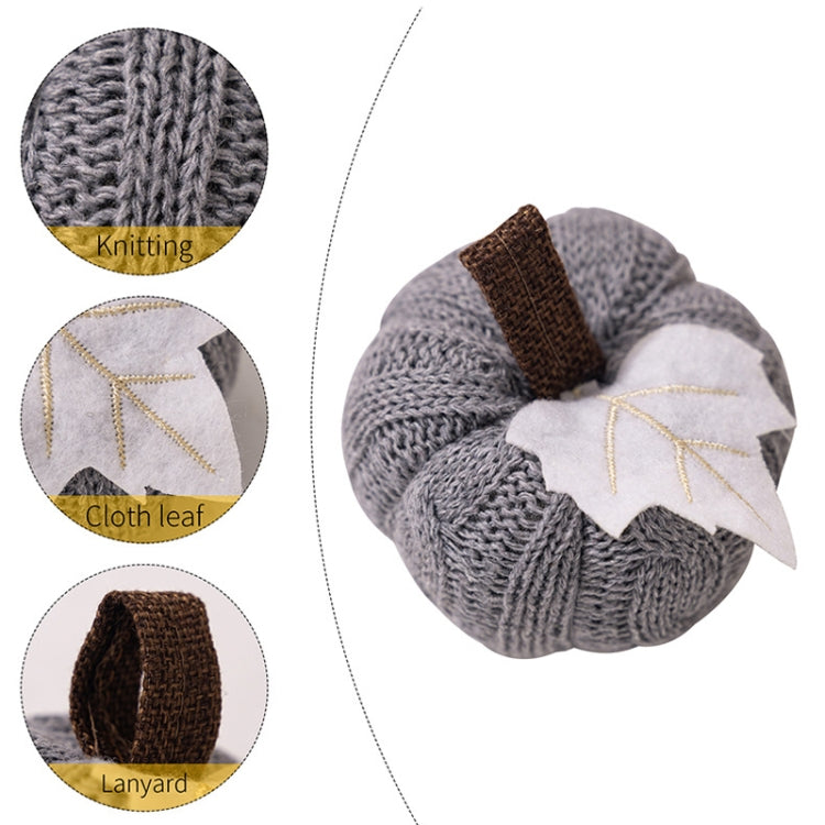 Thanksgiving Decoration Pumpkin Pendant Harvest Festival Knitted Pumpkin Ornament Arrangement