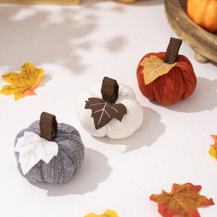 Thanksgiving Decoration Pumpkin Pendant Harvest Festival Knitted Pumpkin Ornament Arrangement