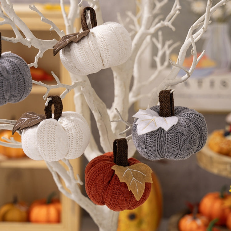 Thanksgiving Decoration Pumpkin Pendant Harvest Festival Knitted Pumpkin Ornament Arrangement