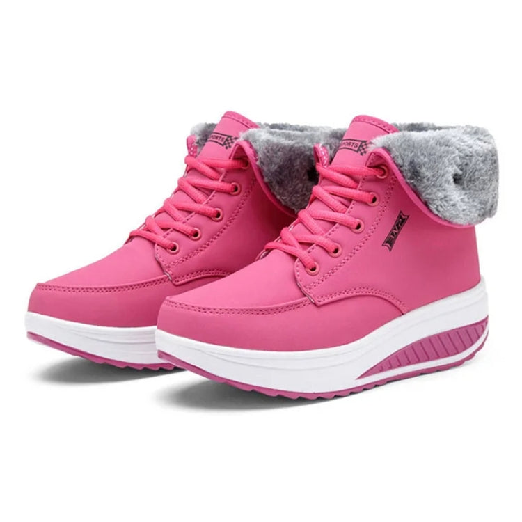 Autumn Winter Warm Ankle Boots Women Plush Cotton Shoes Shake Sneakers, Size: 36