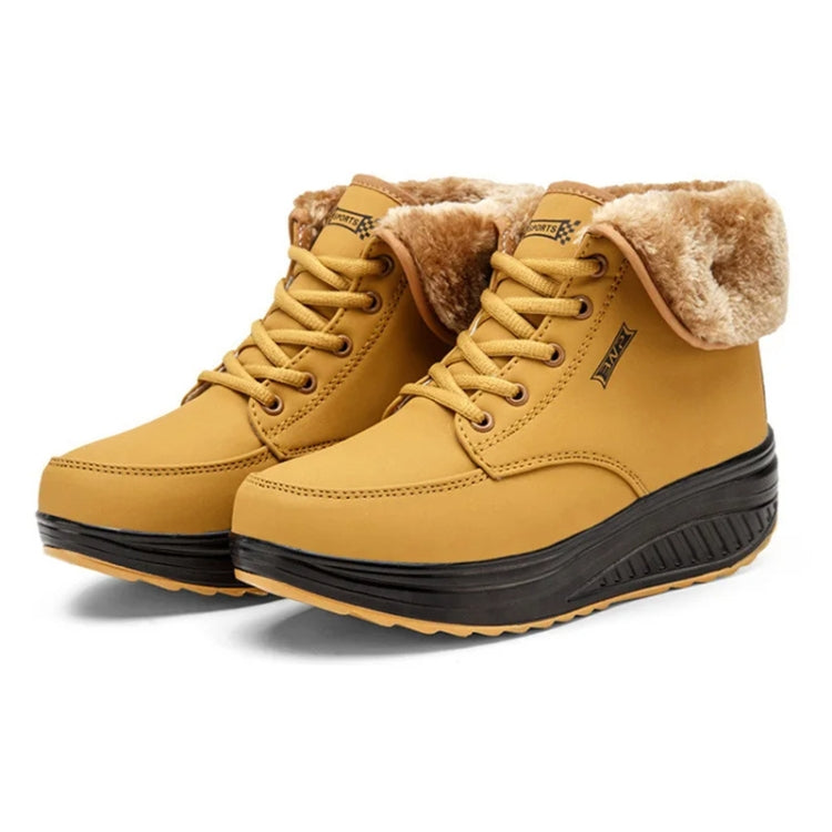 Autumn Winter Warm Ankle Boots Women Plush Cotton Shoes Shake Sneakers, Size: 39