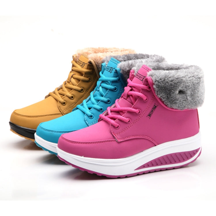 Autumn Winter Warm Ankle Boots Women Plush Cotton Shoes Shake Sneakers, Size: 39