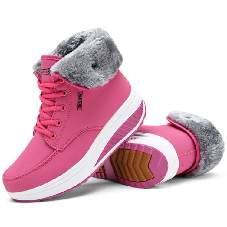 Autumn Winter Warm Ankle Boots Women Plush Cotton Shoes Shake Sneakers, Size: 39