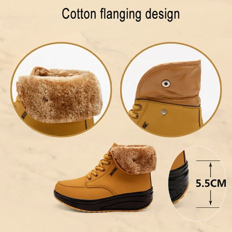 Autumn Winter Warm Ankle Boots Women Plush Cotton Shoes Shake Sneakers, Size: 40