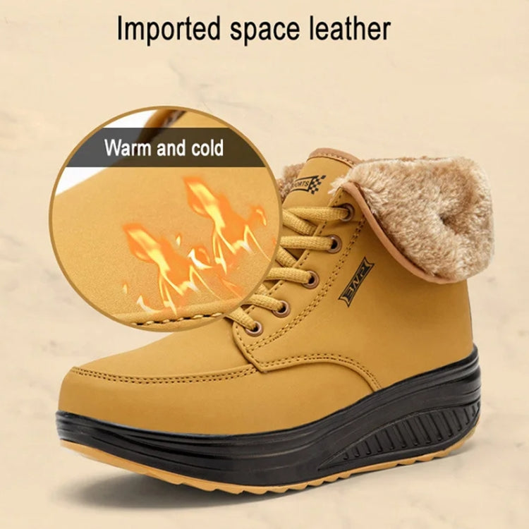 Autumn Winter Warm Ankle Boots Women Plush Cotton Shoes Shake Sneakers, Size: 40