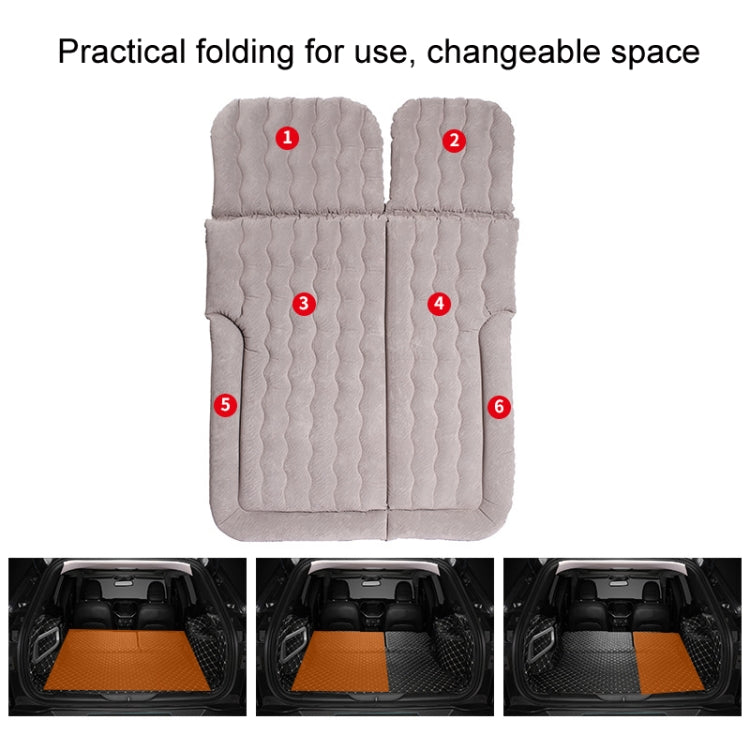 Inflatable Mattress For Car Travel SUV Rear Seat/Trunk, Color: Gray
