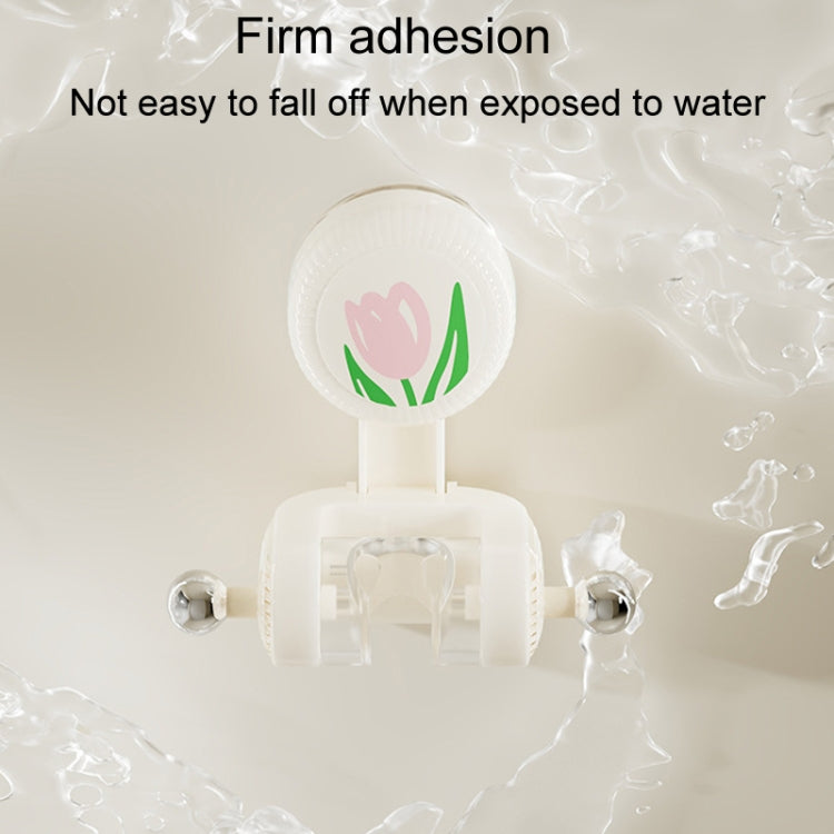 Bathroom No-Punch Suction Cup Showerhead Holder Tulip Shower Hanger