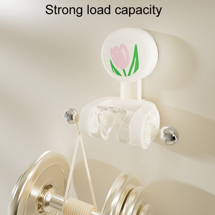 Bathroom No-Punch Suction Cup Showerhead Holder Tulip Shower Hanger