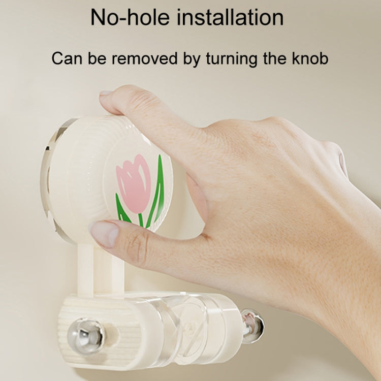 Bathroom No-Punch Suction Cup Showerhead Holder Tulip Shower Hanger