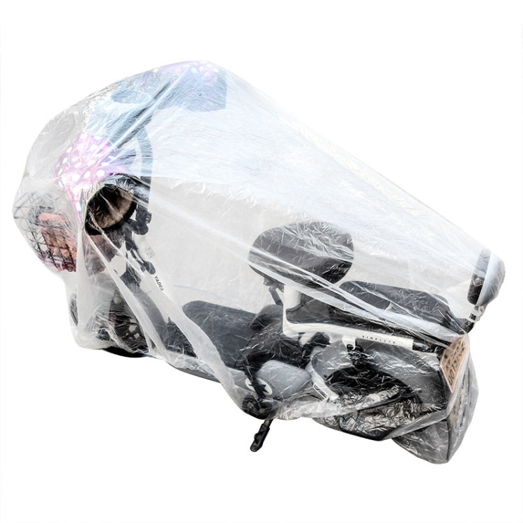 260x120cm Disposable Transparent PE Film Rainproof Dustproof Motorcycle Scooter Cover