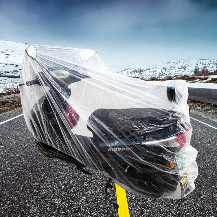 260x120cm Disposable Transparent PE Film Rainproof Dustproof Motorcycle Scooter Cover