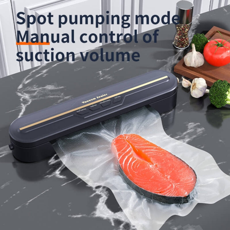 Food Vacuum Sealer Machine 60KPA Strong Suction, Small / Large Bag Modes With 10 Vacuum Bags US Plug