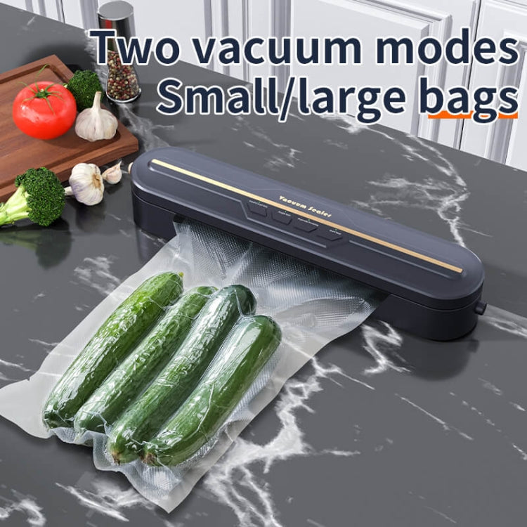 Food Vacuum Sealer Machine 60KPA Strong Suction, Small / Large Bag Modes With 10 Vacuum Bags US Plug
