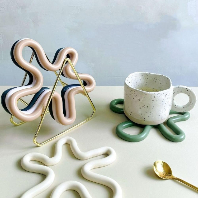 Household Irregular Silicone Heat Insulation Mat Kitchen High Temperature Resistant Desktop Placemat
