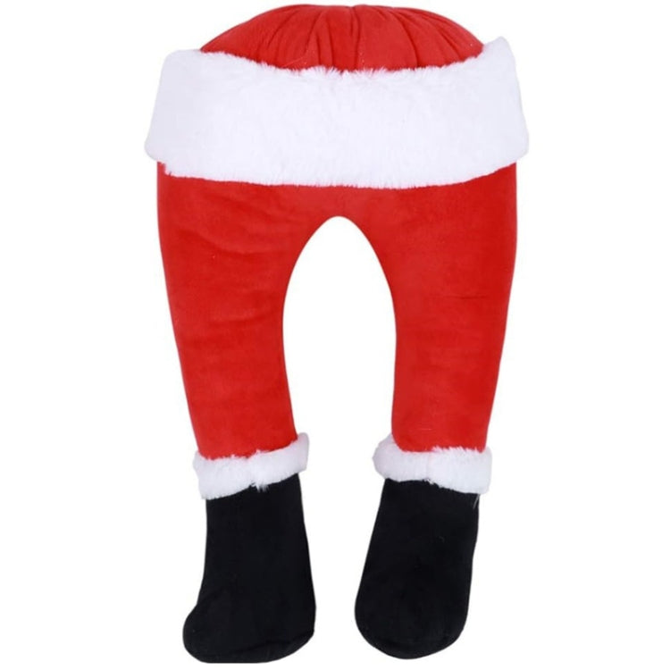 Christmas Tree Decoration Santa Claus Elf Legs Plush Door Decor Christmas Home Hanging Ornaments - Red