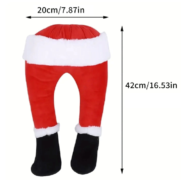 Christmas Tree Decoration Santa Claus Elf Legs Plush Door Decor Christmas Home Hanging Ornaments - Red