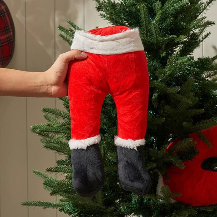 Christmas Tree Decoration Santa Claus Elf Legs Plush Door Decor Christmas Home Hanging Ornaments - Red