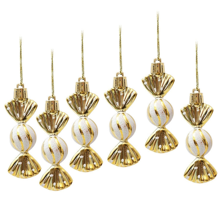 6pcs /Box Candy Christmas Tree DIY Ornaments New Year Xmas Gifts Christmas Ball Decoration
