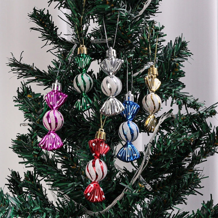6pcs /Box Candy Christmas Tree DIY Ornaments New Year Xmas Gifts Christmas Ball Decoration
