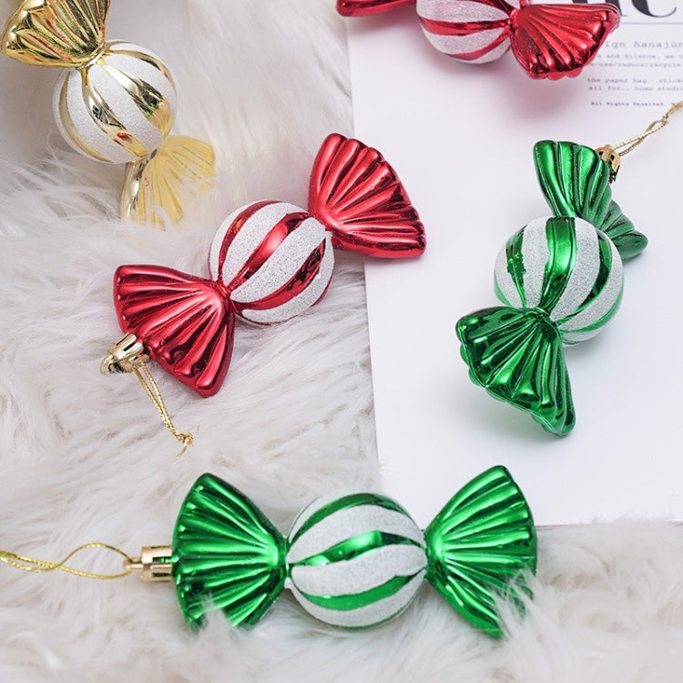 6pcs /Box Candy Christmas Tree DIY Ornaments New Year Xmas Gifts Christmas Ball Decoration
