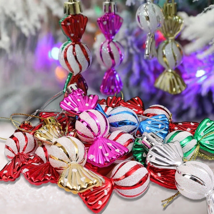 6pcs /Box Candy Christmas Tree DIY Ornaments New Year Xmas Gifts Christmas Ball Decoration