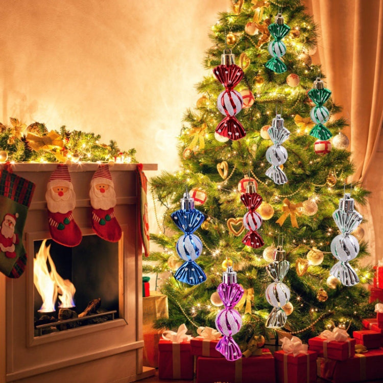 6pcs /Box Candy Christmas Tree DIY Ornaments New Year Xmas Gifts Christmas Ball Decoration