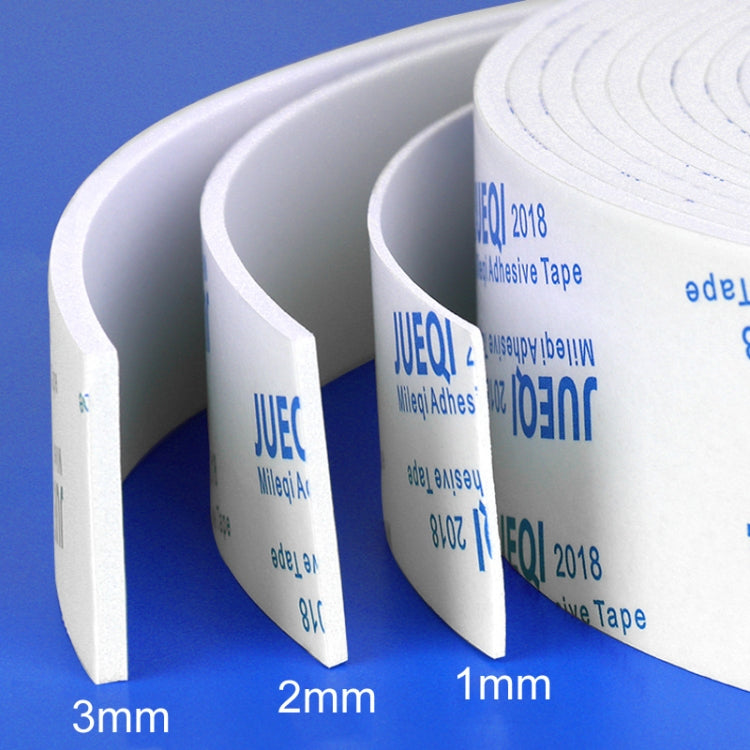 Mileqi EVA Shock-Absorbing Sound-Insulating Sealing Single-Sided Foam Tape, Thickness: 1mm White