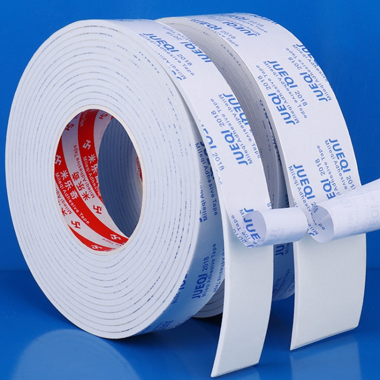 Mileqi EVA Shock-Absorbing Sound-Insulating Sealing Single-Sided Foam Tape, Thickness: 1mm White