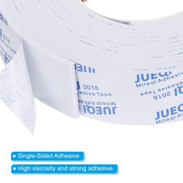 Mileqi EVA Shock-Absorbing Sound-Insulating Sealing Single-Sided Foam Tape, Thickness: 1mm White