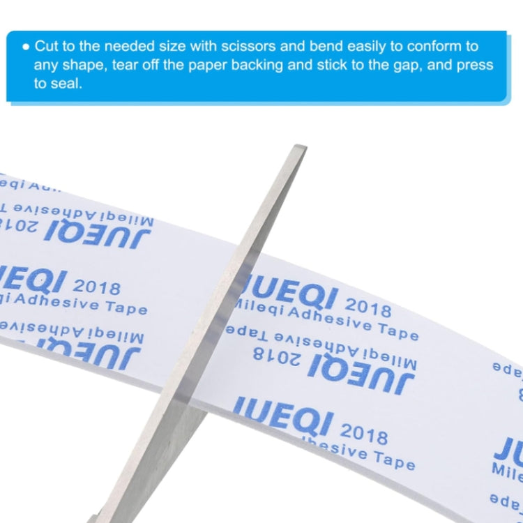 Mileqi EVA Shock-Absorbing Sound-Insulating Sealing Single-Sided Foam Tape, Thickness: 1mm White