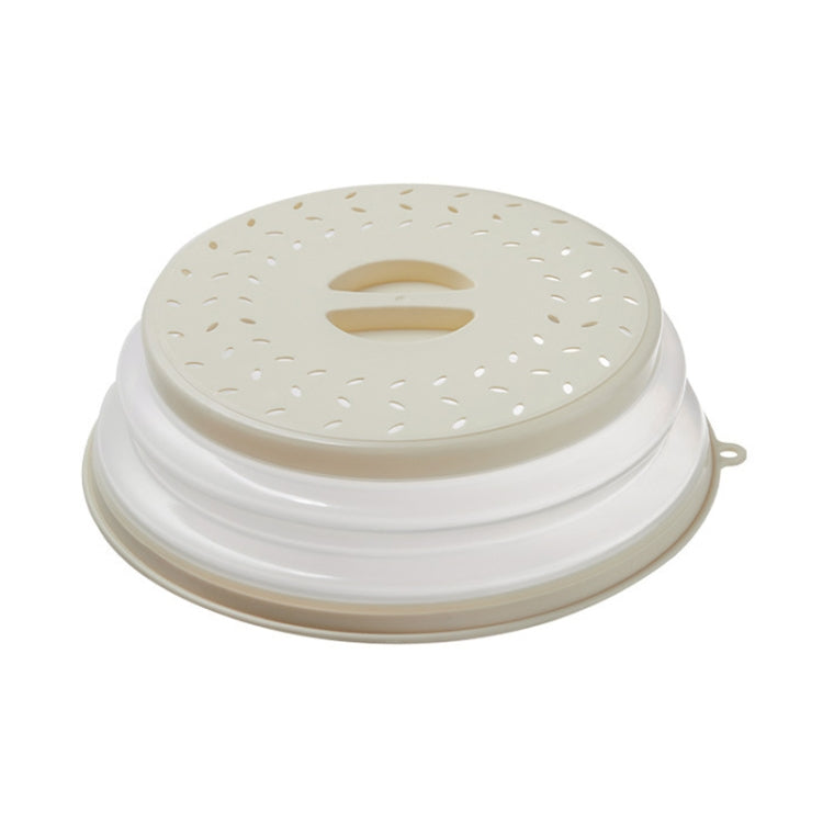 Kitchen Foldable Microwave Oven Splash Guard Household Multifunctional Food Preservation Cover, Style: Medium White