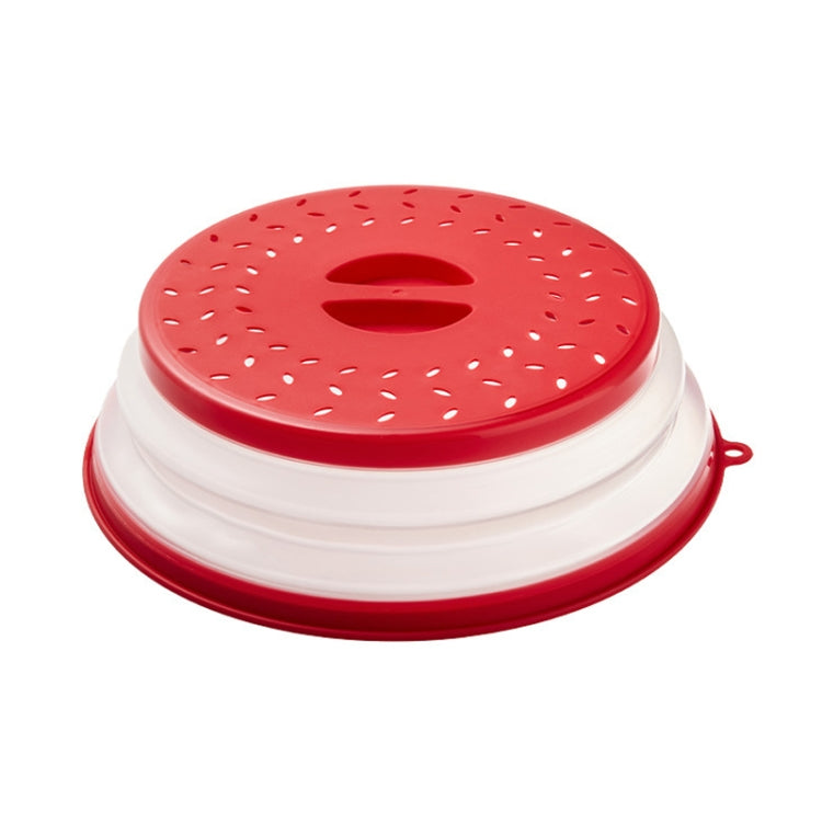 Kitchen Foldable Microwave Oven Splash Guard Household Multifunctional Food Preservation Cover, Style: Medium Red