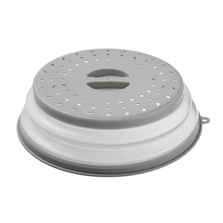 Kitchen Foldable Microwave Oven Splash Guard Household Multifunctional Food Preservation Cover, Style: Large Gray