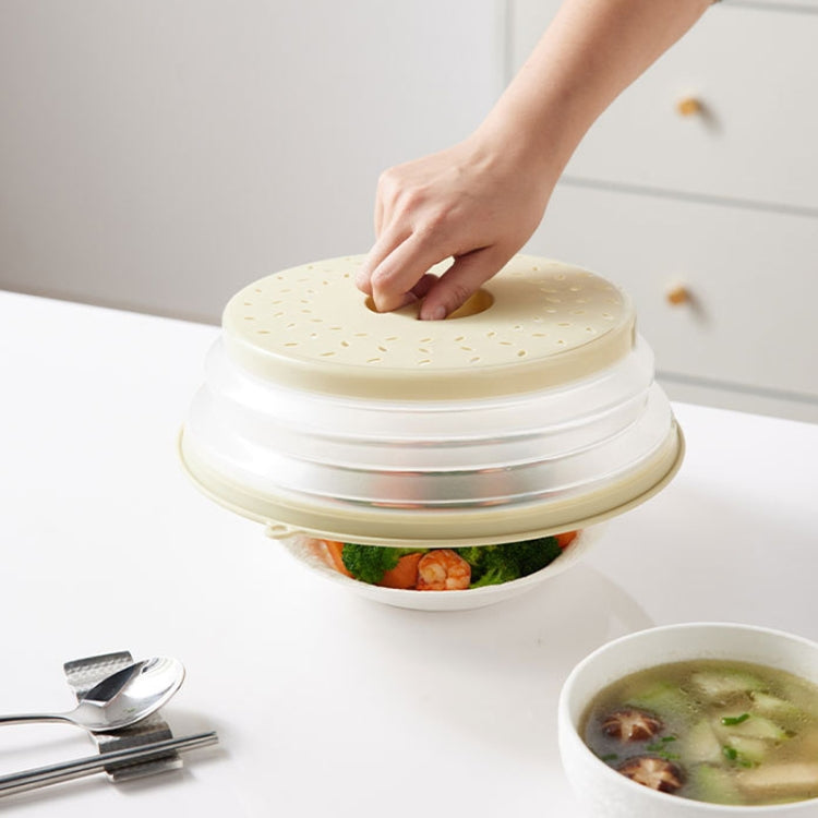 Kitchen Foldable Microwave Oven Splash Guard Household Multifunctional Food Preservation Cover, Style: Small White