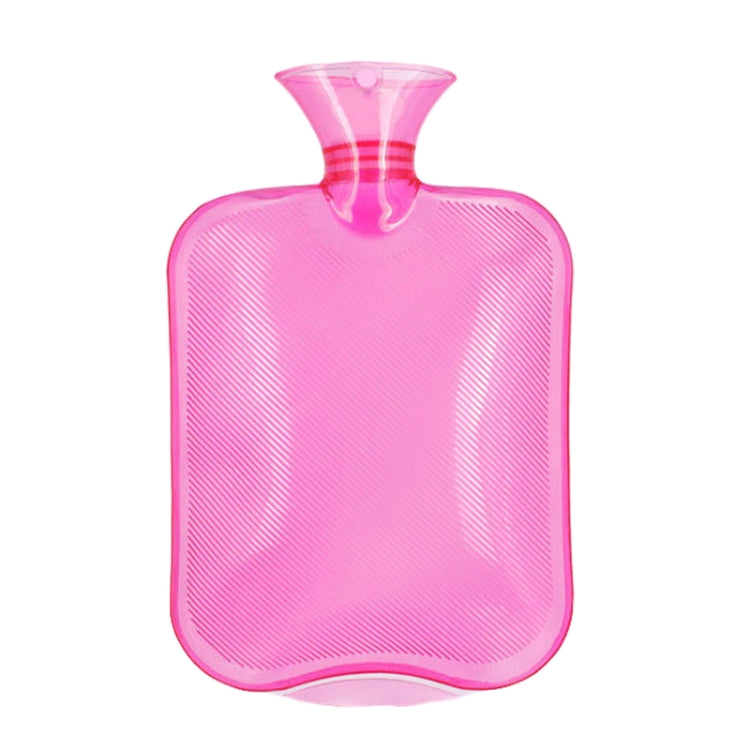 Clear PVC Thick Warm Water Bag Hand Warmer Girls Pocket Warmer Hot Water Bag, Color: 2000ml Pink