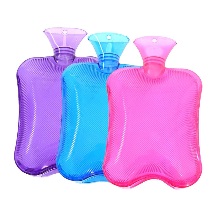 Clear PVC Thick Warm Water Bag Hand Warmer Girls Pocket Warmer Hot Water Bag, Color: 1000ml Purple