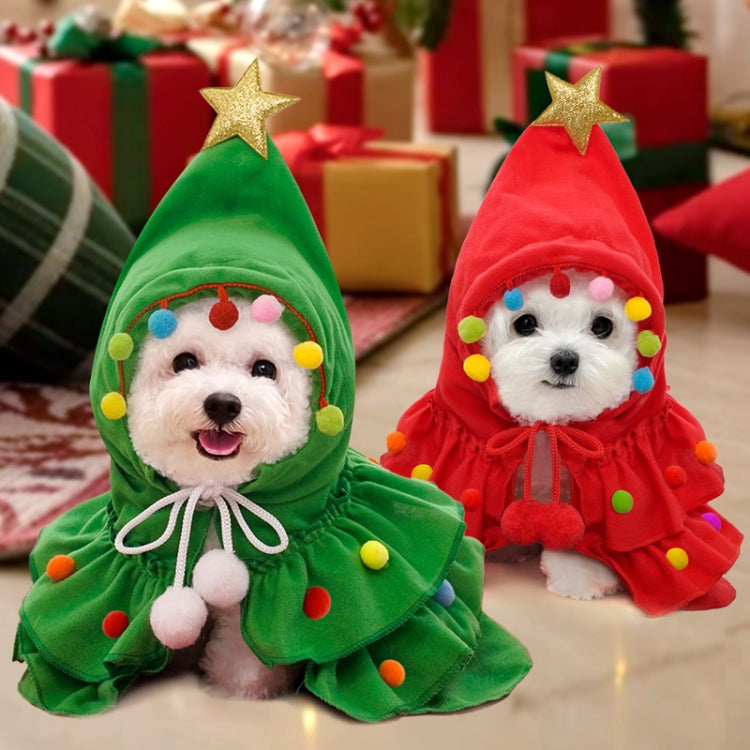 Fall Winter Christmas Pet Clothes Cloak Pet Cape Shawl Dog Transfiguration, Size: S-For 1.5-2.5kg