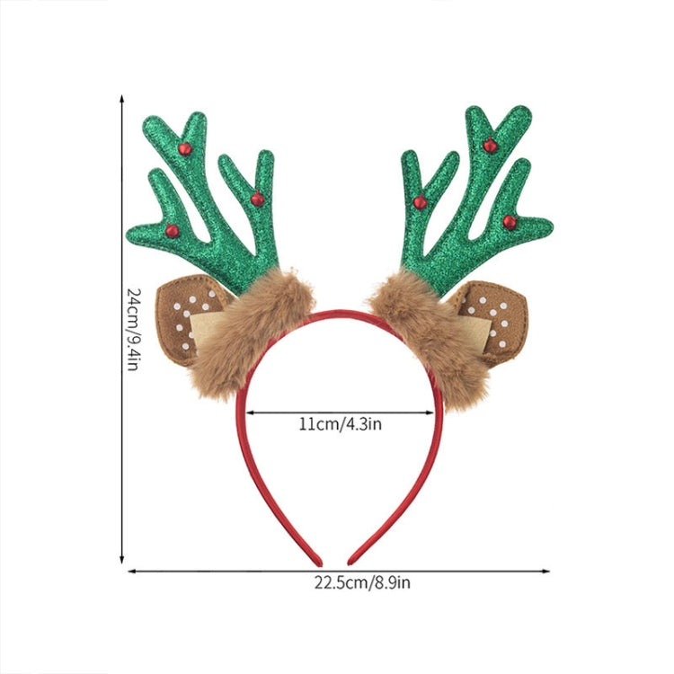 Christmas Deer Antler Plush Headband Festival Party Makeup Props