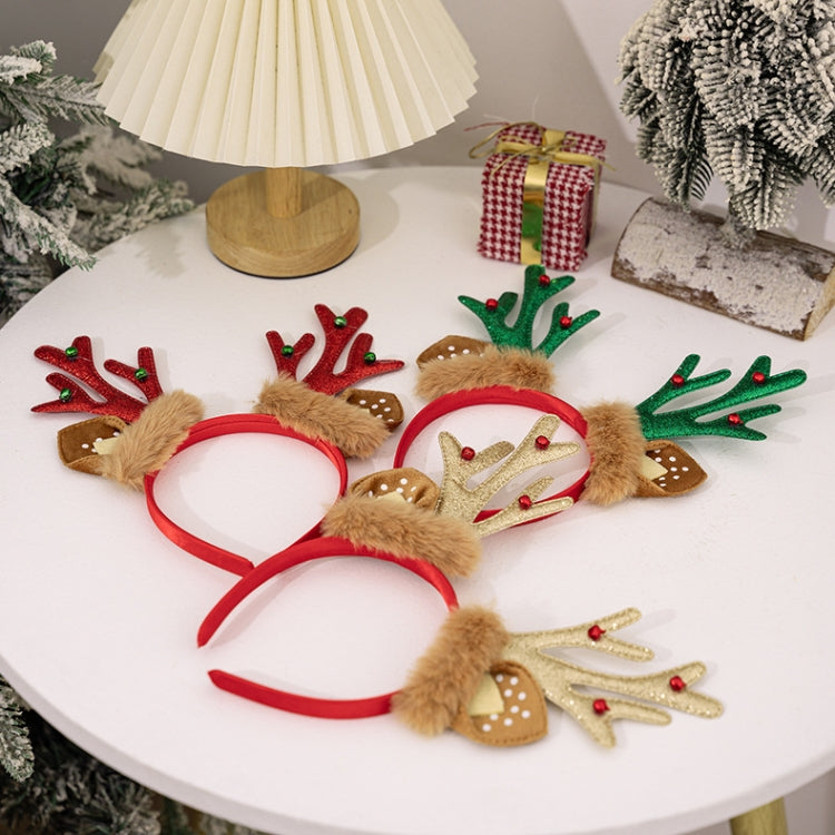 Christmas Deer Antler Plush Headband Festival Party Makeup Props