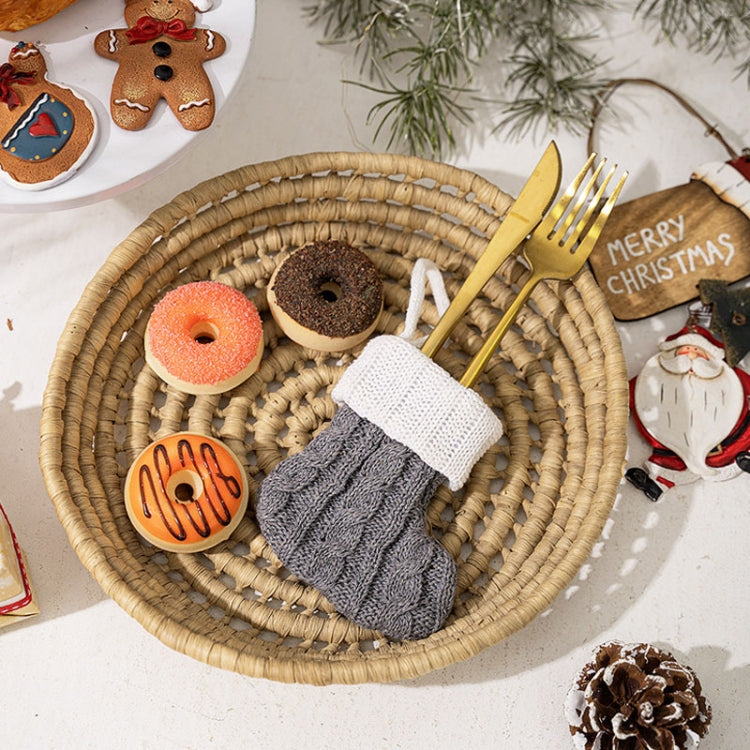 Mini Knitted Christmas Gift Socks Holiday Decorations