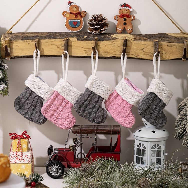 Mini Knitted Christmas Gift Socks Holiday Decorations