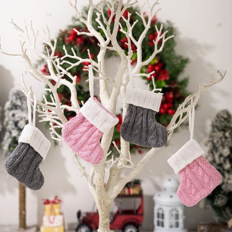 Mini Knitted Christmas Gift Socks Holiday Decorations