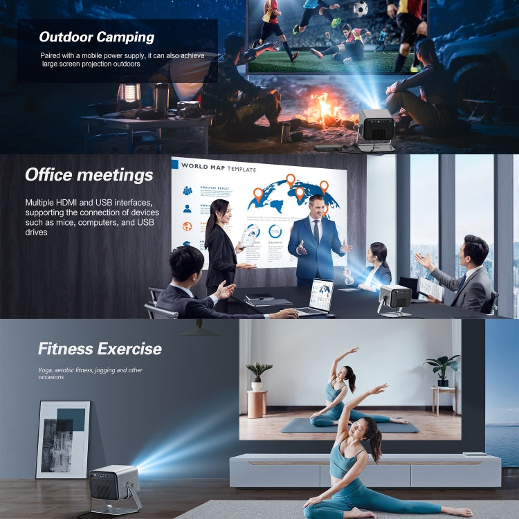 TOUMEI X6 4K HD Home Theater Office Teaching Microphone Karaoke Projector GTV Google Systems