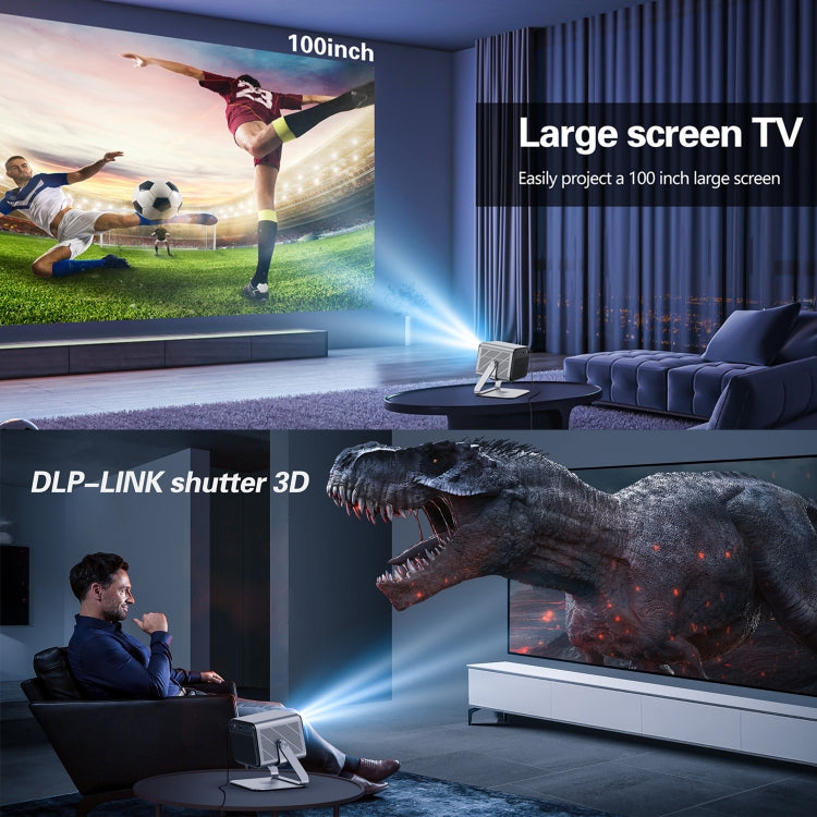 TOUMEI X6 4K HD Home Theater Office Teaching Microphone Karaoke Projector GTV Google Systems
