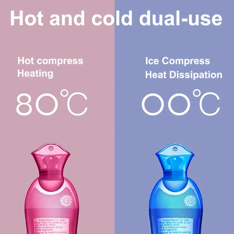 Long Strip Hot Water Bag PVC Explosion-proof Rubber Warm Water Bag Girls Winter Bed Warmer, Color: 2000ml Blue+Pink Cover