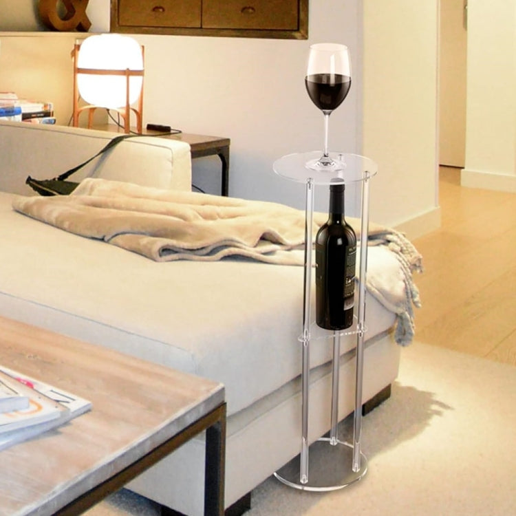 3 Layer Acrylic Round Table Bedroom Living Room Wine Table - 131