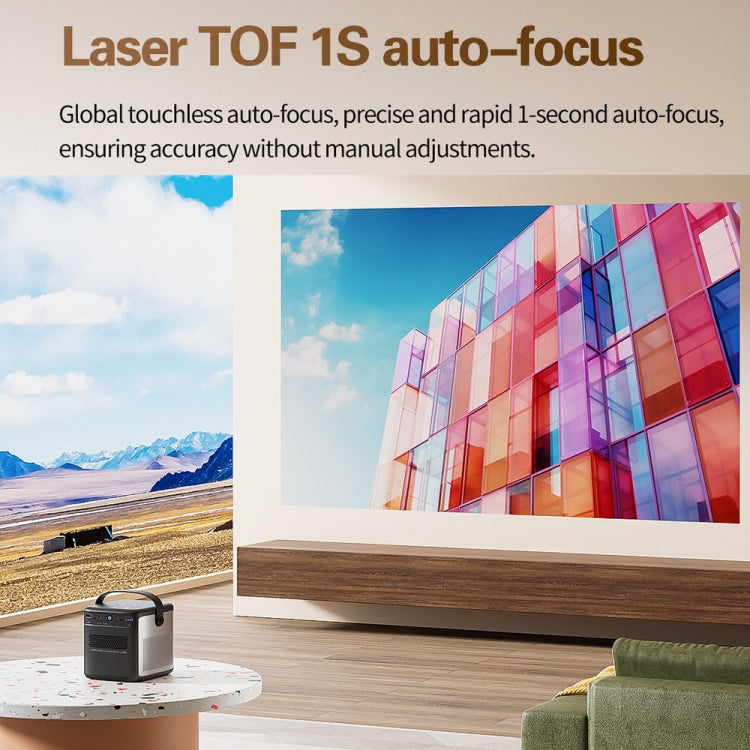 TOUMEI S8 1080P/4K DLP Android 11.OS Wifi 3D Wireless Projector UK Plug