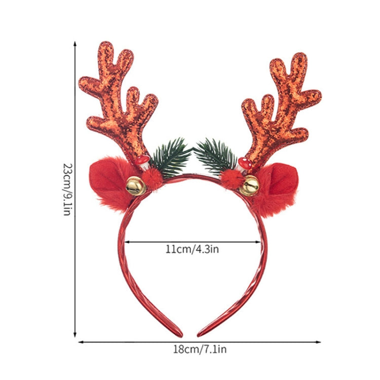 Bell Antler Headdress Christmas Ball Party Decoration Headband